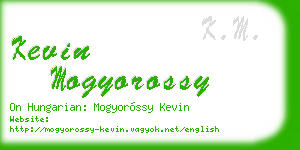 kevin mogyorossy business card